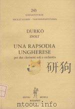 Una rapsodia ungherese: per due clarinetti soli e orchestra（1969 PDF版）
