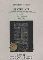 Beatus Vir RV 598 Canto e pianoforte vocal score 1998 PDF电子版封面