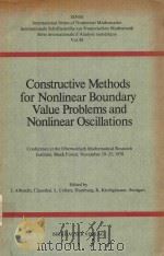 CONSTRUCTIVE METHODS FOR NONLINEAR BOUNDARY VALUE PROBLEMS NONLINEAR OSCILLATIONS（1979 PDF版）