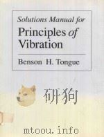 SOLUTIONS MANUAL FOR PRINCIPLES OF VIBRATION（1996 PDF版）