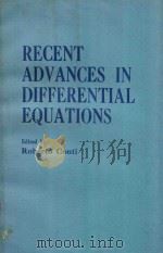 RECENT ADVANCES IN DIFFERENTIAL EQUATIONS（1981 PDF版）
