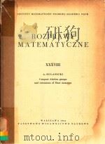 ROZPRAWY MATEMATYCZNE XXXVIII（1964 PDF版）