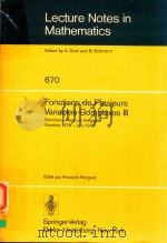 LECTURE NOTES IN MATHEMATICS 670 FONCTIONS DE PLUSIEURS VARIABLES COMPLEXES III（1978 PDF版）