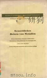 NEUZEITLICHES BEIZEN VON METALLEN 1972 PDF电子版封面