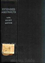 EXTENDED ABSTRACTS VOLUME 75-1 1975 PDF电子版封面