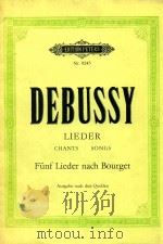 LIEDER CHANTS SONGS FUNF LIEDER NACH BOURGET（ PDF版）