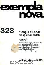 sabah fur violine pipa violoncello und prapariertes klavier PDF电子版封面 frangis ali-sade frangiz ali-z