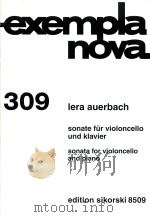 sonate fur violoncello und klavier sonata for violoncello and piano PDF电子版封面 Lera auerbach
