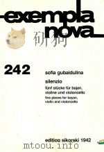 exempla nova 242 silenzio funf stucke fur bajan violine und violoncello（ PDF版）