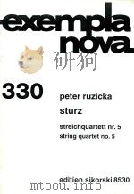 sturz Streichquartett nr.5 string quartet No.5 PDF电子版封面 peter ruzicka