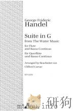 Suite in G from the water music for flute and basso continuo fur querflote und basso continuo（ PDF版）