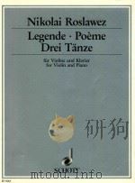 Legende·Poeme Drei Tanze fur violine und klavier for violin and piano（ PDF版）