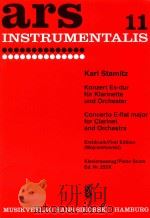 11 ars instrumentalis konzert es-dur fur klarinette und orchester PDF电子版封面 Karl Stamitz