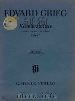 Klaviersonate e-moll e minor mi mineur opus7 PDF电子版封面 Edvard Grieg