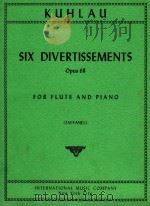 six divertissements opus 68 for flute and piano PDF电子版封面 kuhlau