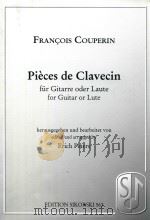 Pieces de clavecin fur Gitarre oder Laute for Guitar or Lute 1961 PDF电子版封面
