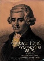 Symphonies 88-92 in full score the haydn society edition PDF电子版封面 joseph haydn