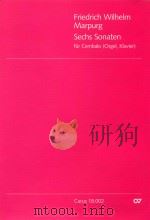 sechs sonaten fur cembalo(orgel klavier)（ PDF版）