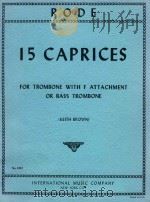 15 Caprices for trombone with F attachmement or bass trombone（1974 PDF版）
