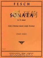 Sonata in G major for string bass and piano（1965 PDF版）