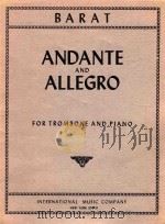 Andante and Allegro for trombone and piano PDF电子版封面 J.E.Barat