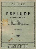 Prelude in D major opus 32 No.1 for string bass and piano（1957 PDF版）