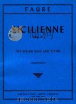 Sicilienne opus 78 for string bass and piano（1956 PDF版）