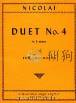 Duets No.4 in E minor for two Horns（1973 PDF版）