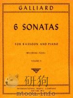 6 Sonatas for Bassoon and Piano volume II（1963 PDF版）