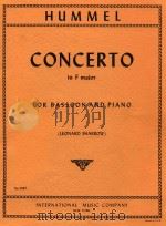 Concerto in F major for Bassoon and Piano（1973 PDF版）