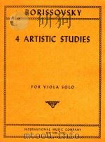 4 artistic Studies for viola solo PDF电子版封面