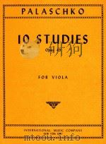 10 Studies opus 49 for viola PDF电子版封面