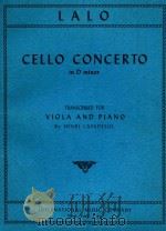 Cello Concerto in D minor for cello (or viola) and piano（1947 PDF版）