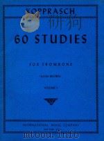 60 Studies for trombone volume I（1973 PDF版）