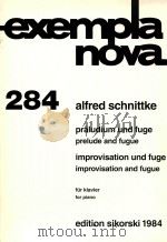 Prelude and fugudefor piano Improvisation and fugue for piano（1990 PDF版）