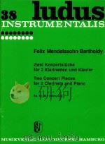 Two concert pieces in B for 2 Clarinets and piano 1957 PDF电子版封面