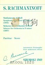 Symphonic Movement in D minor Scherzo for Orchestra in D minor score（1998 PDF版）