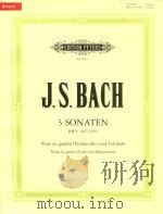 Drei Sonaten fur Viola de Gamba(Violoncello) und Cembalo BWV1027-1029（1985 PDF版）