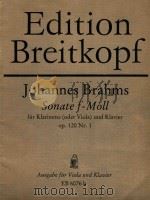 Sonate f-Moll fur klarinette(Oder viola)und Klavier op.120 Nr.1（1985 PDF版）