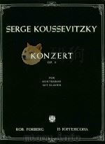 Konzert Op.3 fur Kontrabass mit klavier（ PDF版）