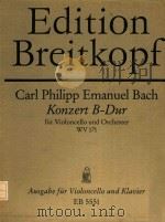 Konzert B-Dur fur Violoncello und orchester WV 171（ PDF版）