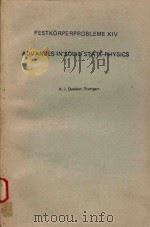 FESTKORPERPROBLEME XIV ADVANCES IN SOLID STATE PHYSICS（1974 PDF版）