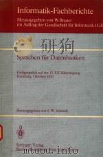 INFORMATIK-FACHBERICHTE 72 SPRACHEN FUR DATENBANKEN（1983 PDF版）