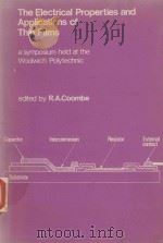 THE ELECTRICAL PROPERTIES AND APPLICATIONS OF THIN FILMS（1967 PDF版）