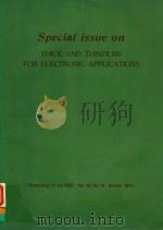 SPECIAL ISSUE ON THICK AND THINFILMS FOR ELECTRONIC APPLICATIONS（1971 PDF版）