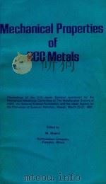 MECHANICAL PROPERTIES OF BCC METALS（1982 PDF版）
