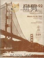 ICASSP-92 D2EV DIGITAL SIGNAL PROCESSING 2 ESTIMATION VLSI（1992 PDF版）
