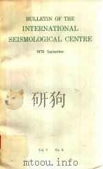 BULLETIN OF THE INTERNATIONAL SEISMOLOGICAL CENTRE 1970 SEPTEMBER VOL.7 NO.9（1970 PDF版）