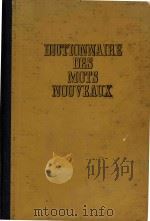 Dictionary des Mots Nouveaux 1971 PDF电子版封面