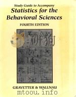 STUDY GUIDE TO ACCOMPANY STATISTICS FOR THE BEHAVIORAL SCIENCES FOURTH EDITION（1996 PDF版）